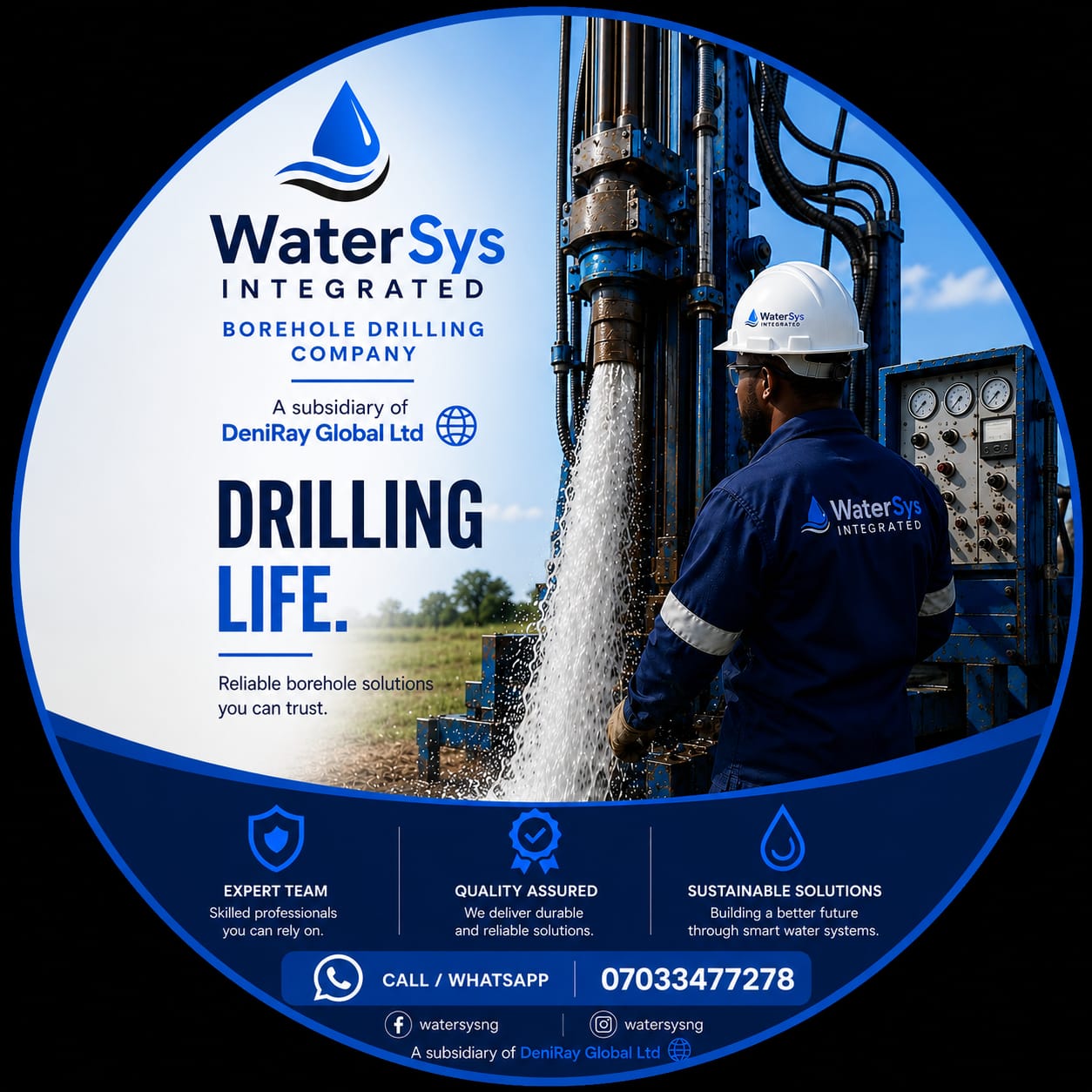 WaterSys Integrated borehole drilling